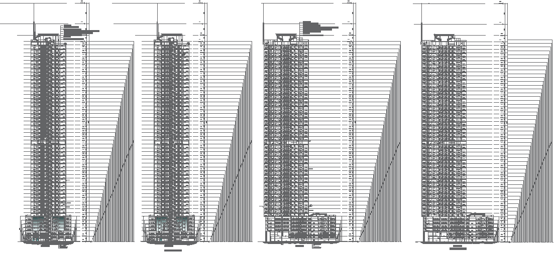 Section Detail of High-Rise Building In AutoCAD DWG File