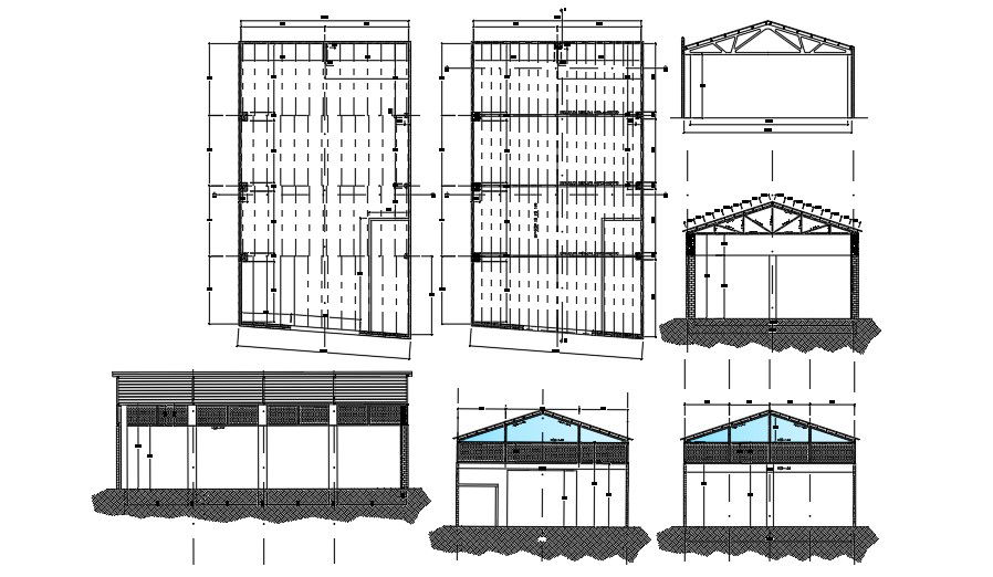 Section Of 10x18 Meter House DWG File