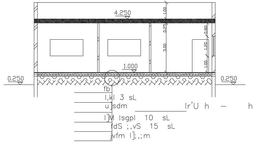 Section Of 11x11 Meter House DWG File