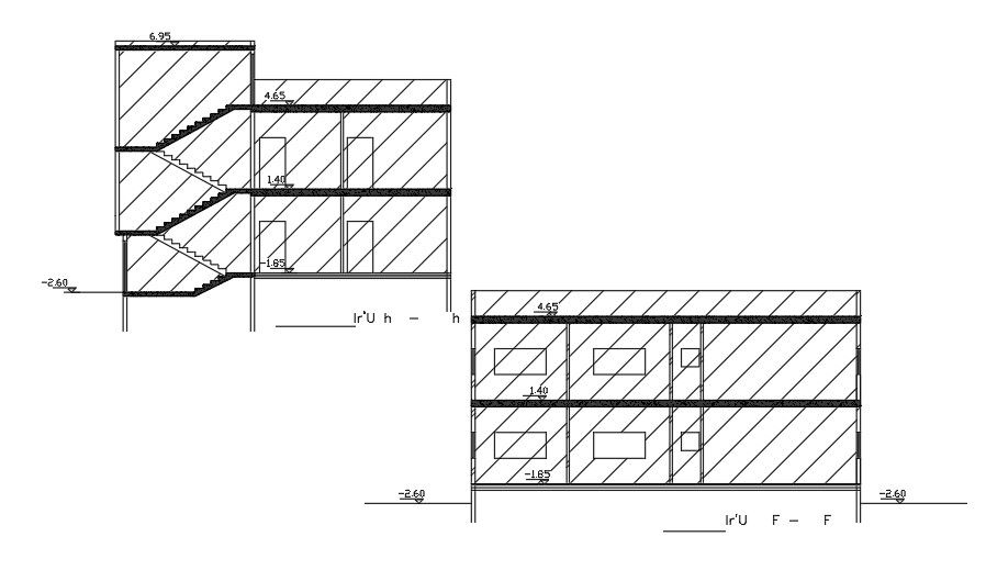 Section Of 13x17 Meter 4 BHK House Design AutoCAD File