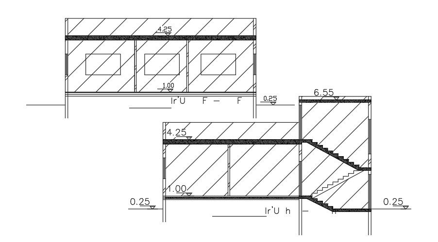 Section Of 15x18 Meter House DWG File