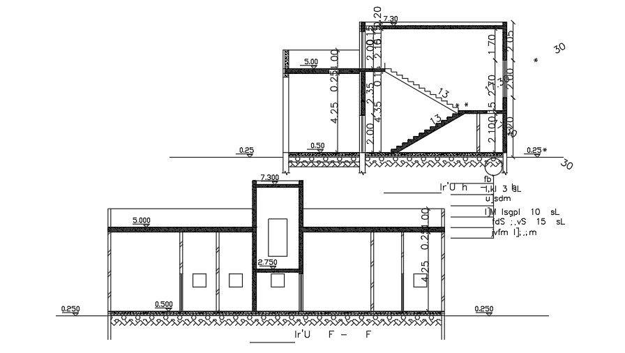 Section Of 18x12 Meter Shop Building DWG File
