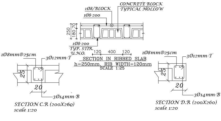 Section Of Beam AutoCAD DWG File