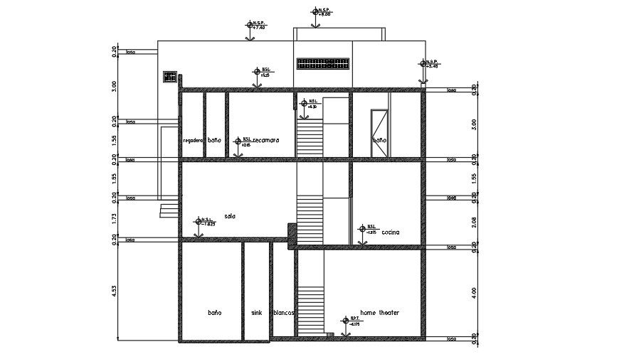 Section Of House Building AutoCAD File