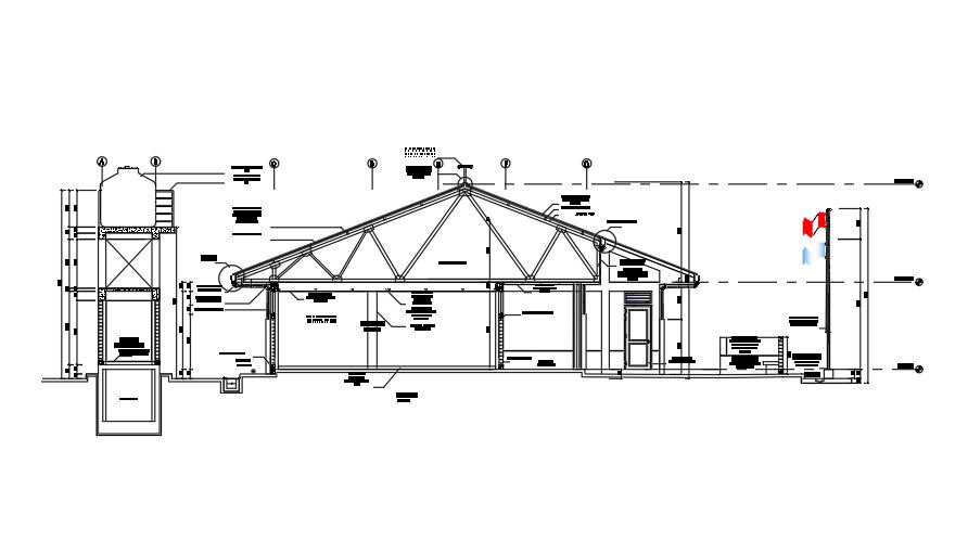 Section Of House Building AutoCAD File