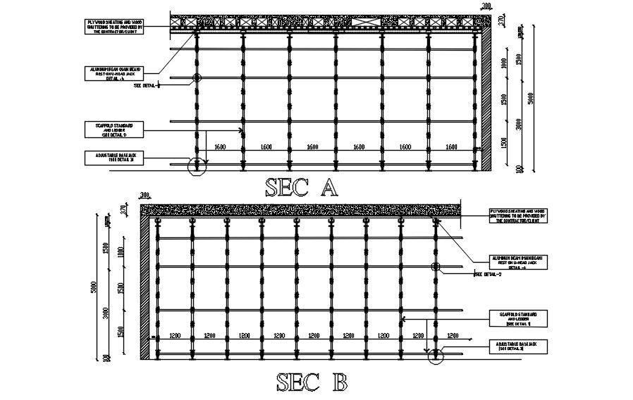 Section a & b of factory design in detail AutoCAD drawing, dwg file, CAD file