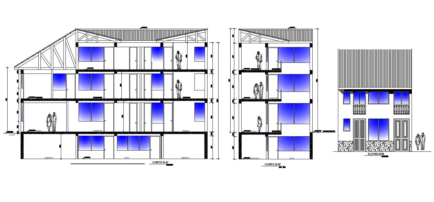 Sectional Elevation Of A Building