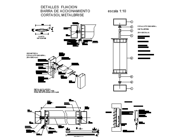 Sectional detail and construction plan