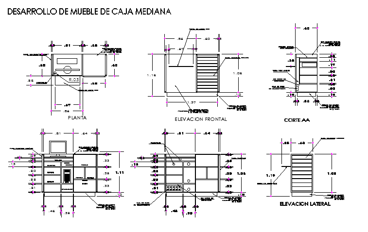 Sectional detail and elevation of a staircase dwg file