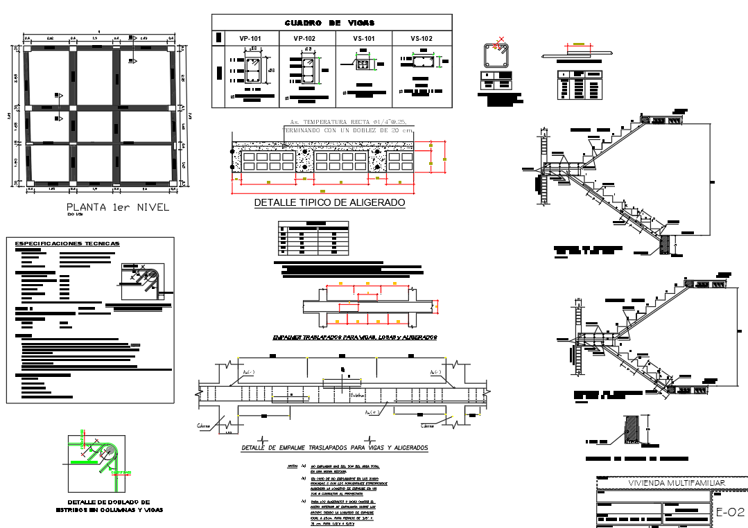 Sectional detailing layout
