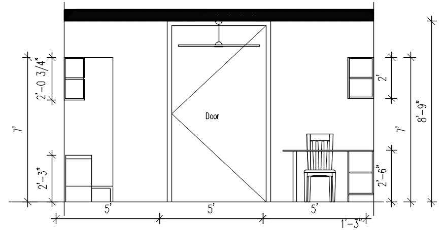 Kitchen Elevation Design In DWG File
