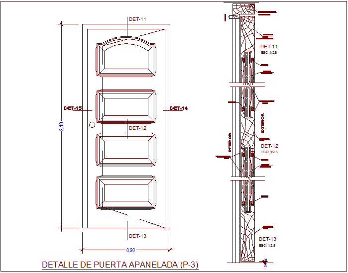 Sectional view with door design