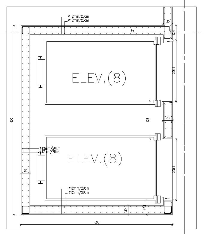 Sectional Drawing of elevator details in AutoCAD, dwg file.