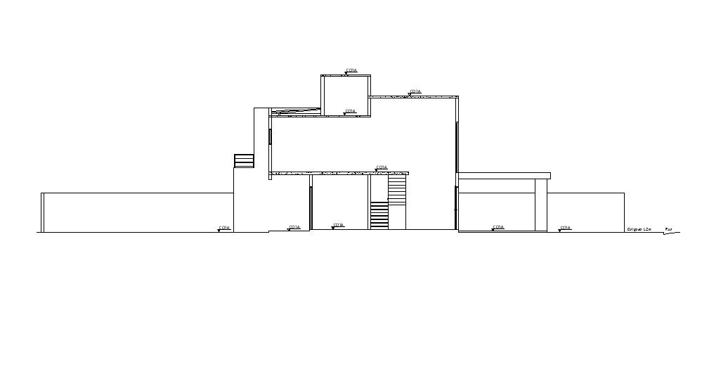 Sectional Elevation drawing of a house.
