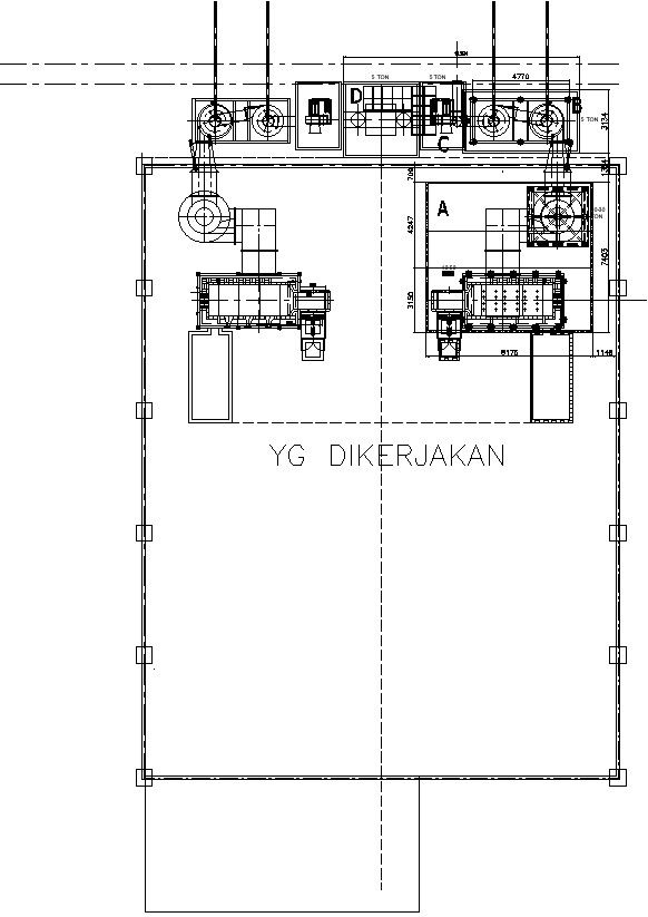 Sectional layout details of factory autocad files, dwg format , cad drawing