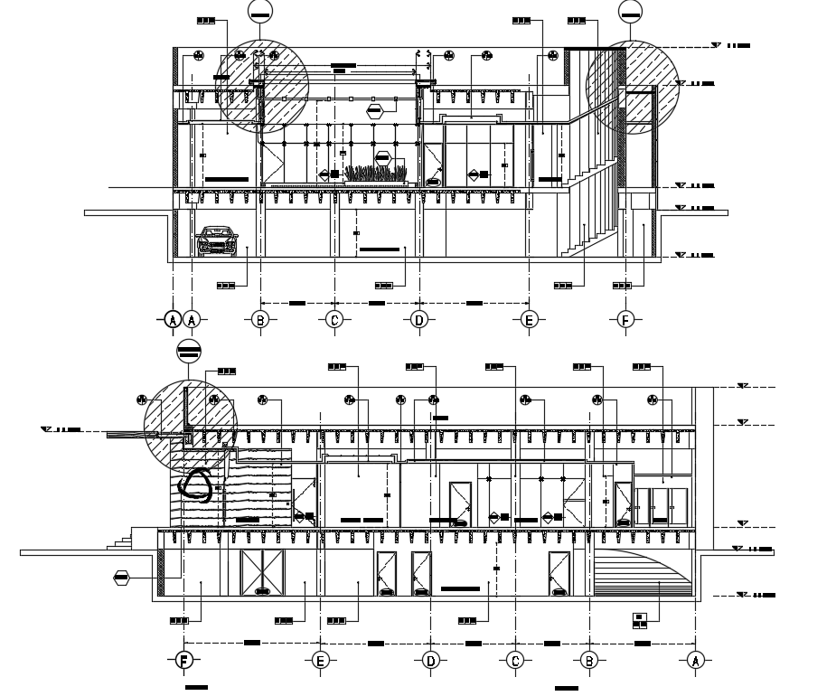 Section detailed cad drawing is given in this cad file. Download this 2d auto cad file now.