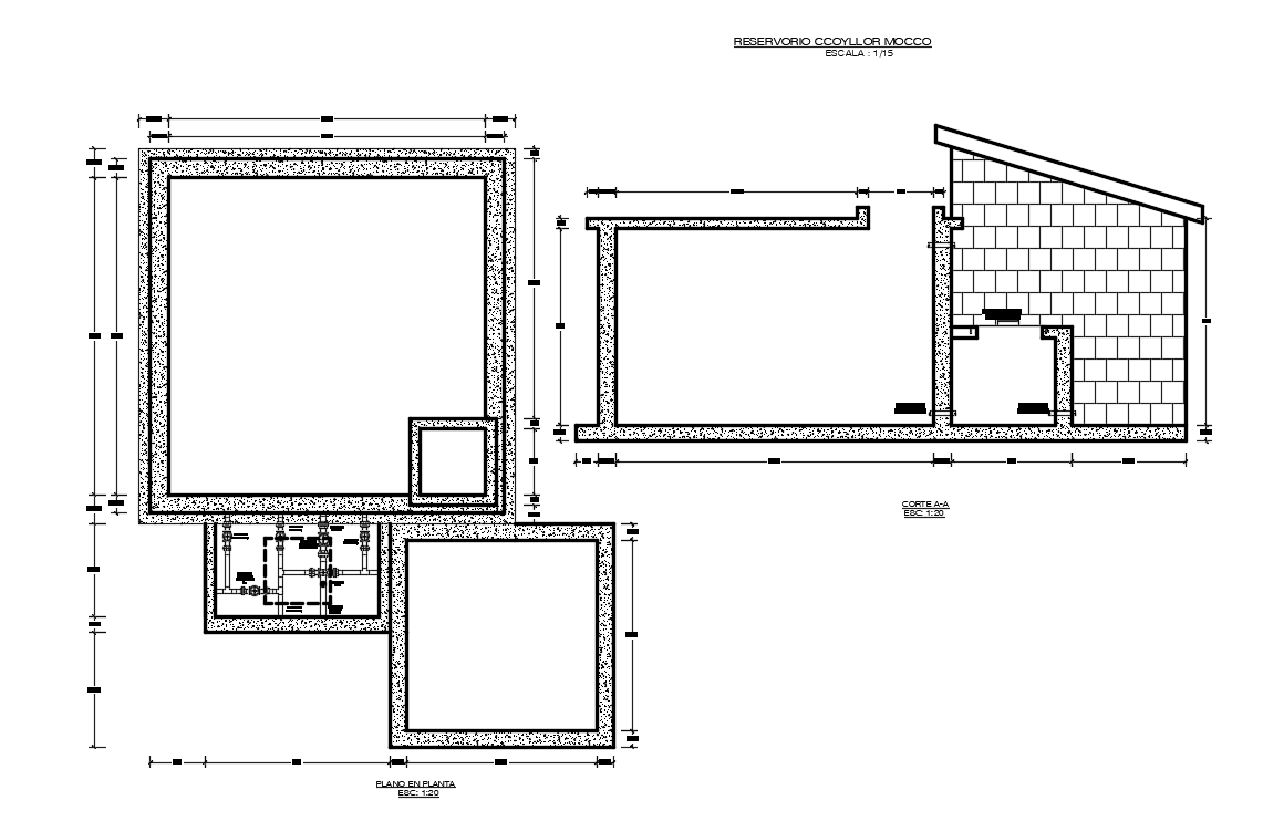 Section detail of Pipeline separated in this AutoCAD file. Download this 2d autocad drawing file.