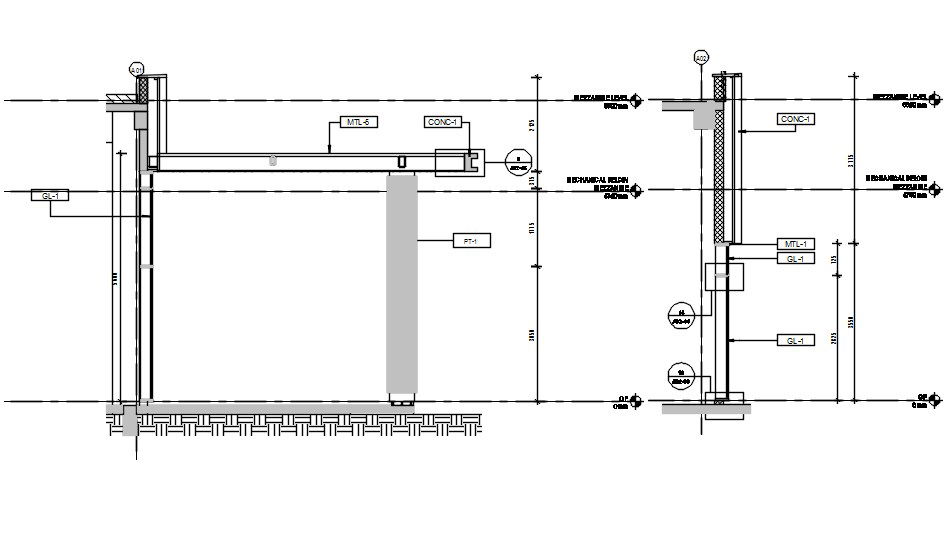 Section detail of door given in this drawing file. Download this 2d autocad drawing file.