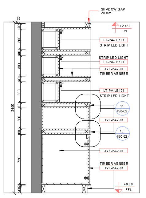 Section detail of storage specified in this AutoCAD drawing file. Download this 2d AutoCAD drawing file.