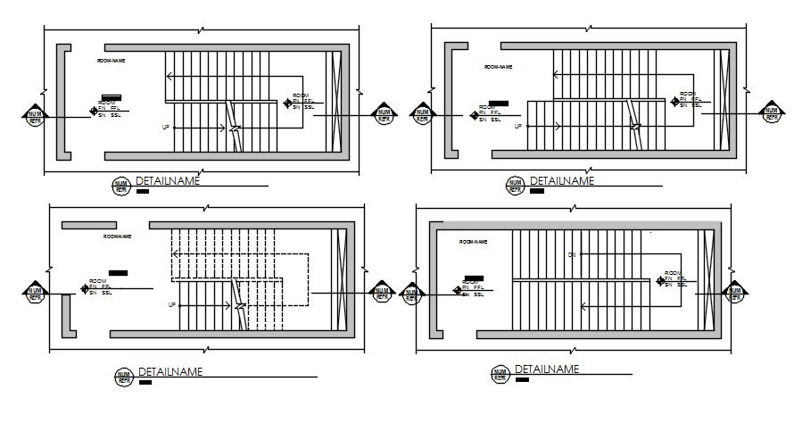 Section details of the staircase are provided in this AutoCAD DWG Drawing File. Download the AutoCAD file now.