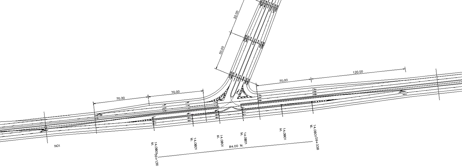 Section of Drop inlet for Barrier and median DWG AutoCAD file