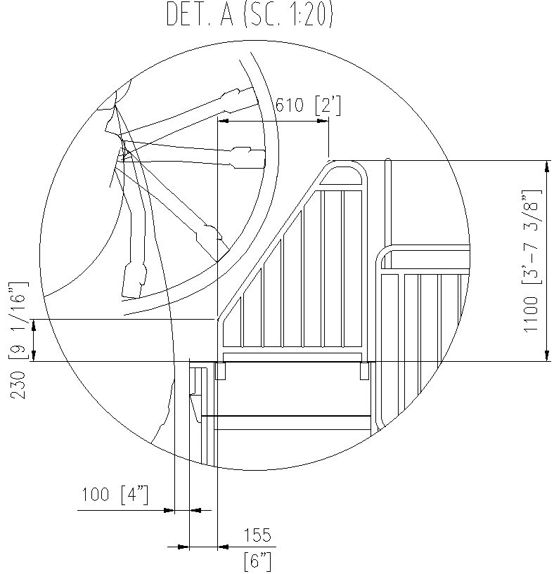 Section of Merry go round bearing  detail DWG AutoCAD file