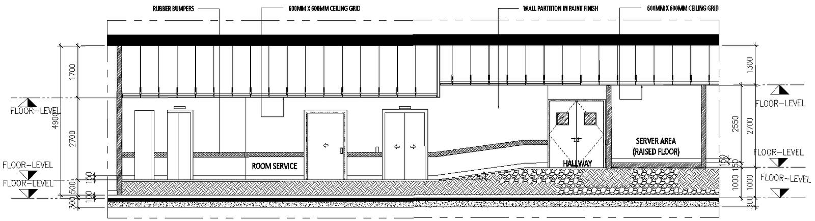 Section of Wall finishes detail DWG AutoCAD file