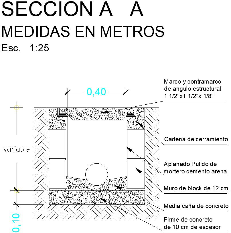 Section of Water heater details.