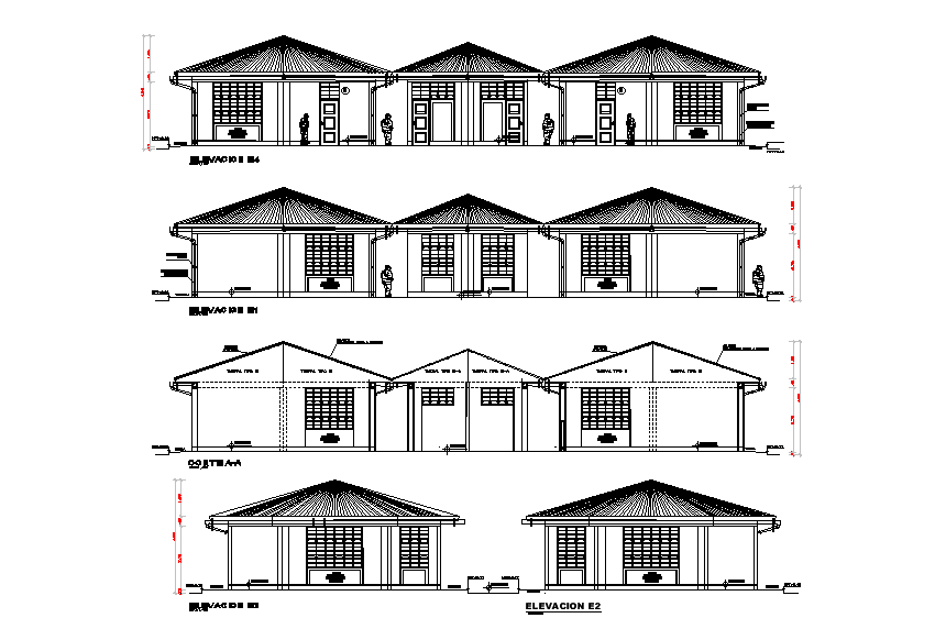 Section of a wooden house is derived in this AutoCAD drawing file. Download this 2d AutoCAD drawing file.