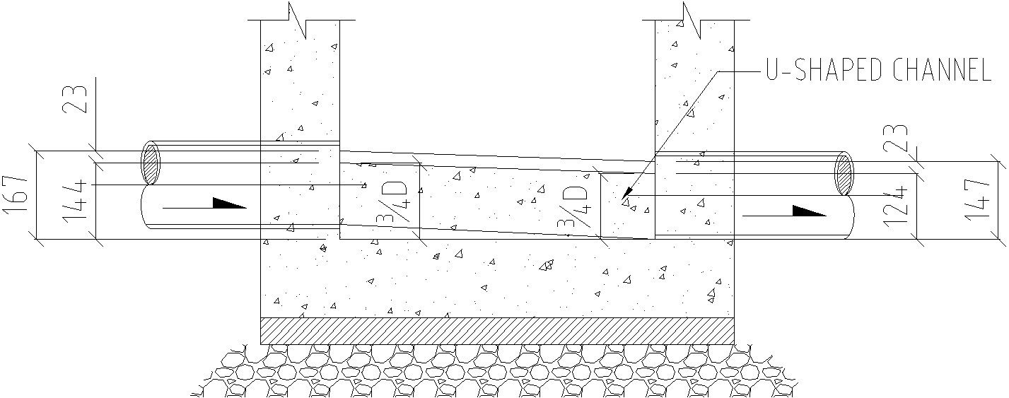 Section of manhole with detail AutoCAD drawing