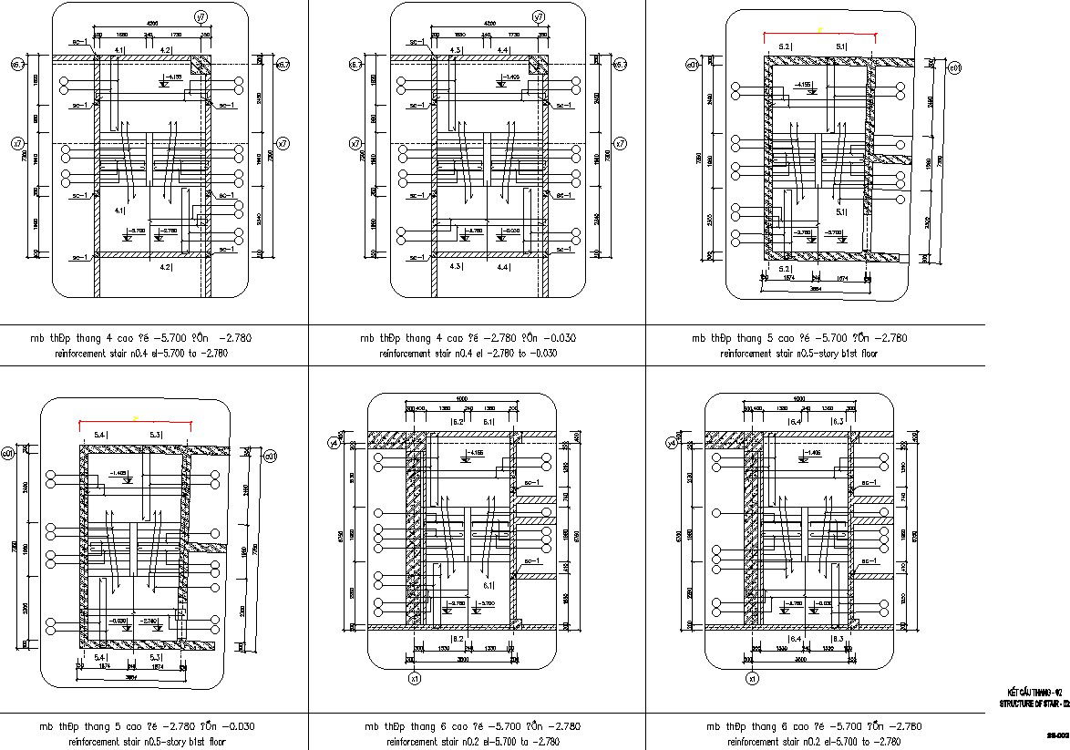 Section of reinforcement stair
