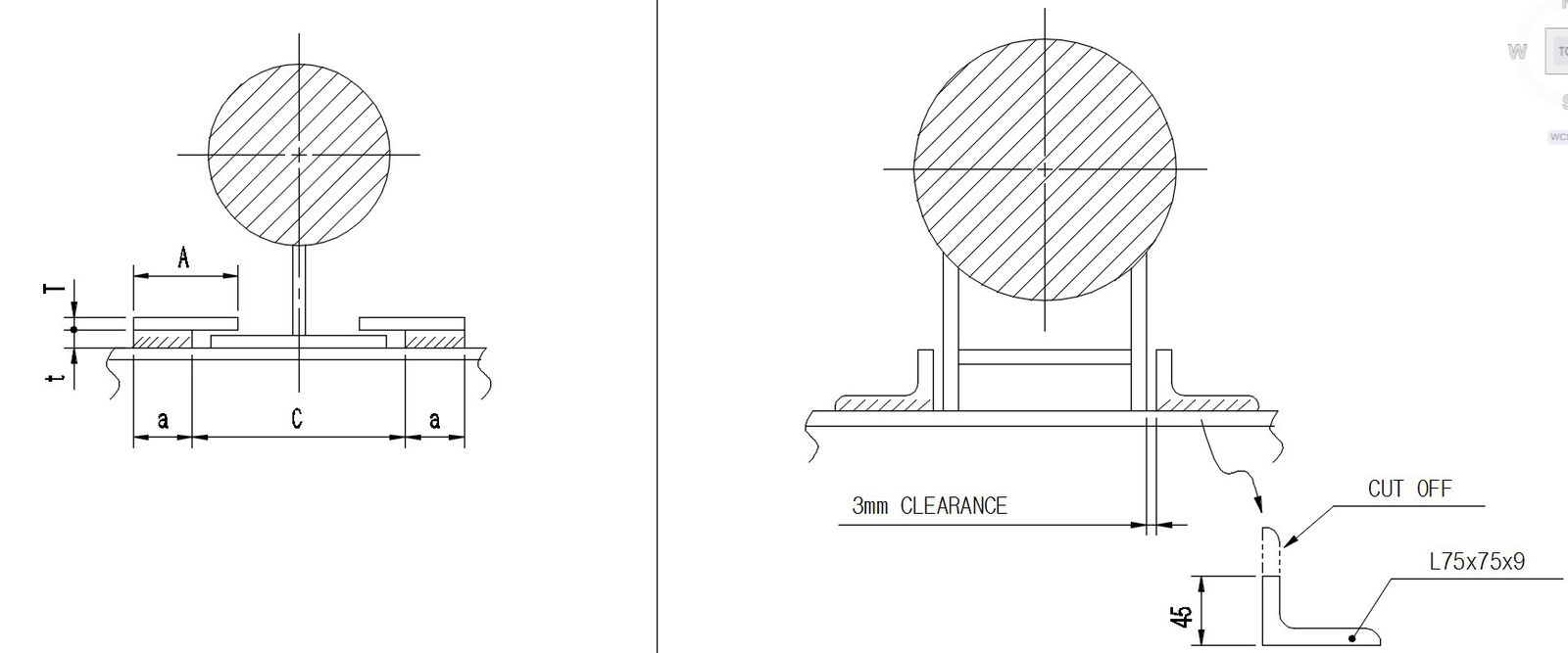Section plan of the pipe fitting design in AutoCAD 2D drawing, CAD file, dwg file