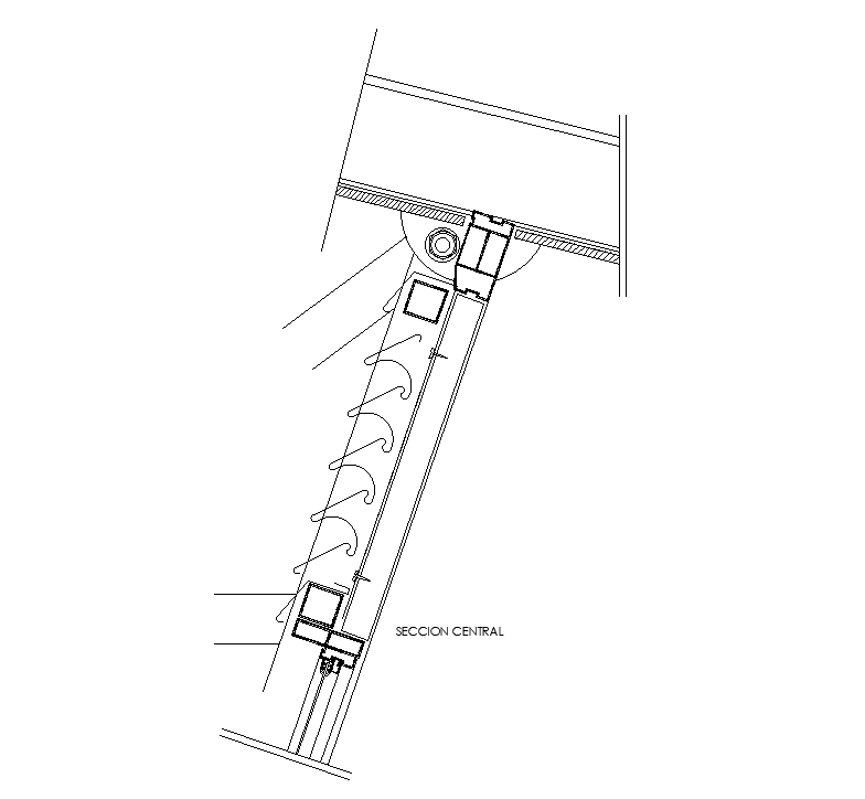 Section view of fixing roofs techumbre is given in this Autocad drawing model. Download now.