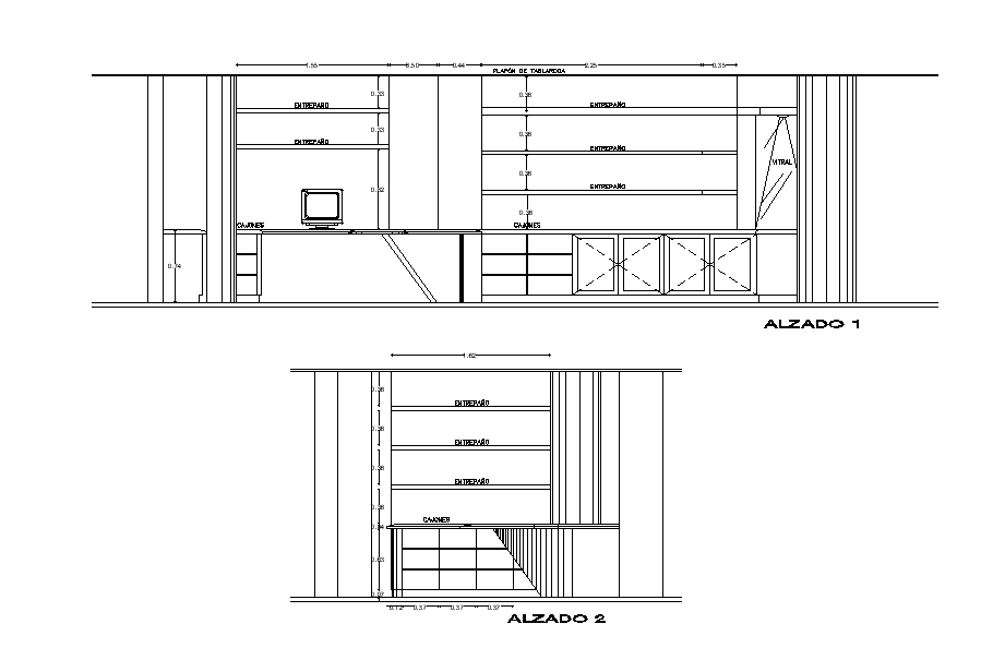 Section view of the building is given in the form of 2D Autocad drawing file. Download now.