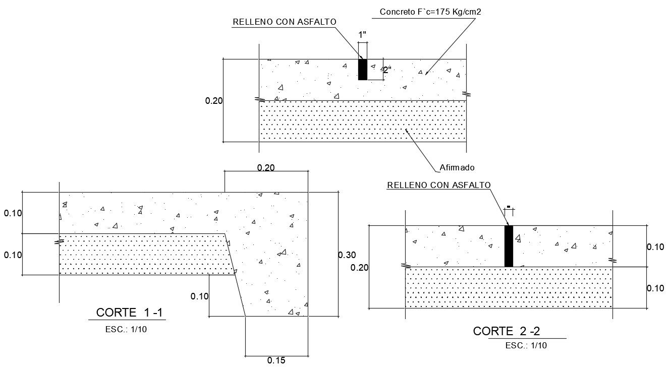 Section view of the concrete structure is given in this Autocad drawing model. Download now.