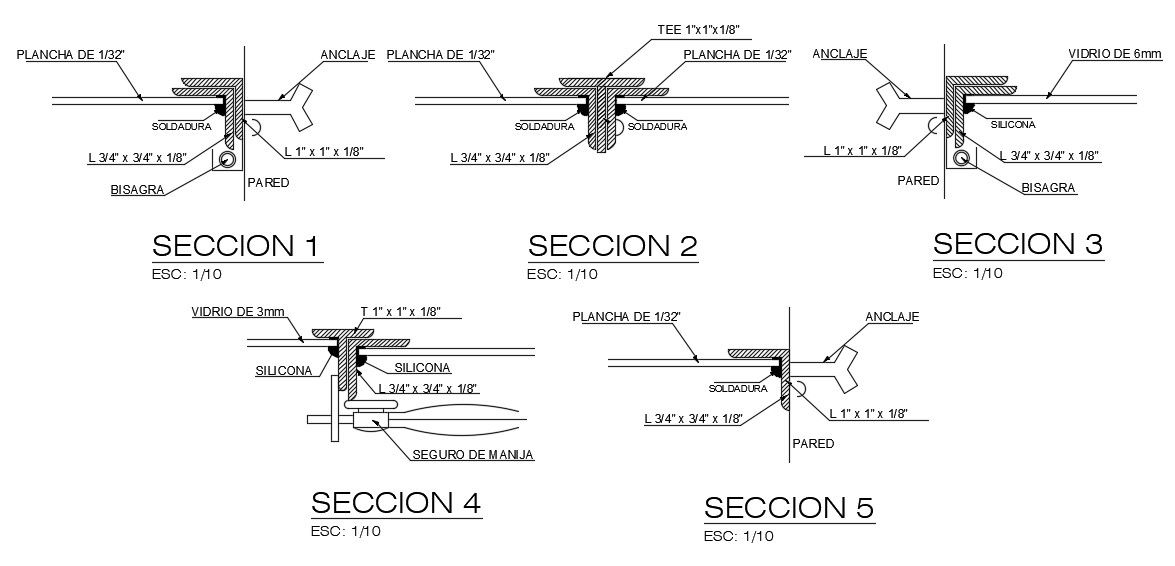 Section views of the channels are given in this AutoCAD drawing model. Download now.