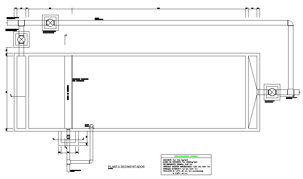 Sedimentation plan autocad file