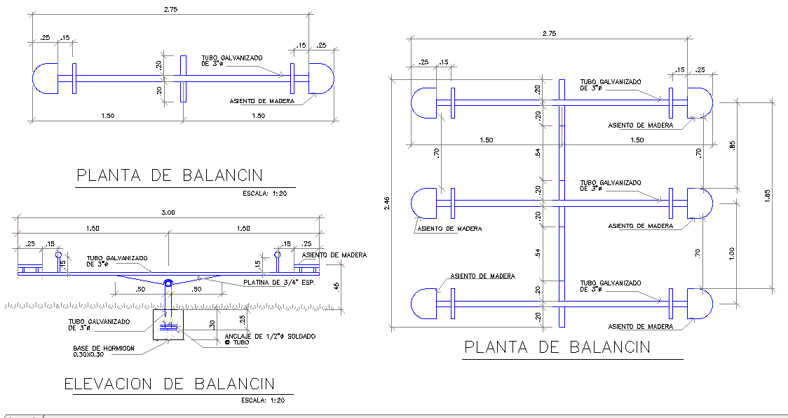 Seesaw Plan DWG AutoCAD File