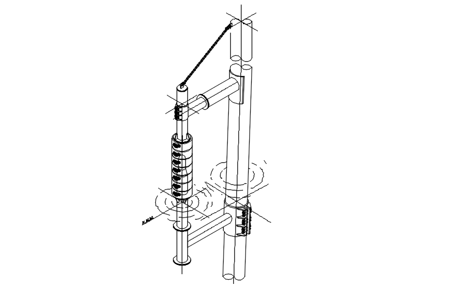 Self-supporting Heat-Shrinkable Terminations design in detail AutoCAD drawing, dwg file, CAD file