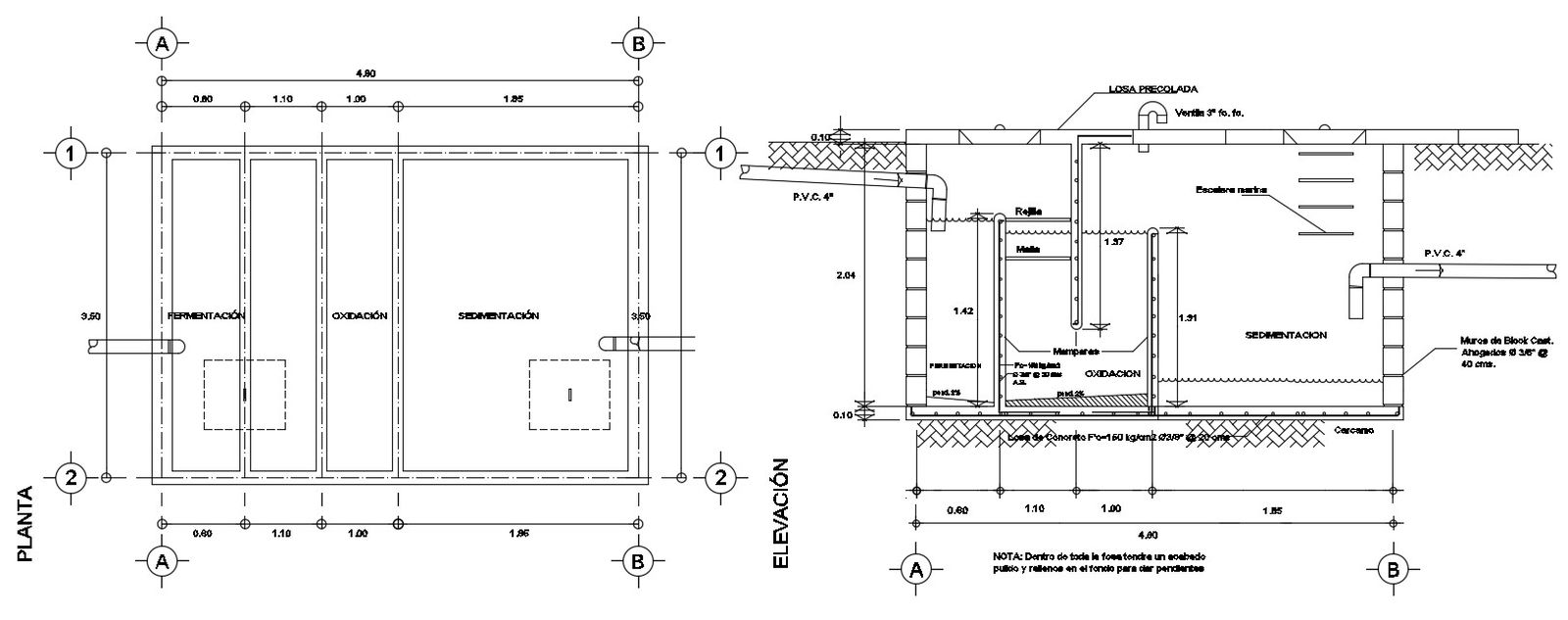 Septic Tank System Design CAD File