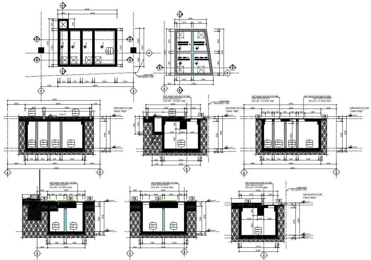 Septic tank plan in DWG file