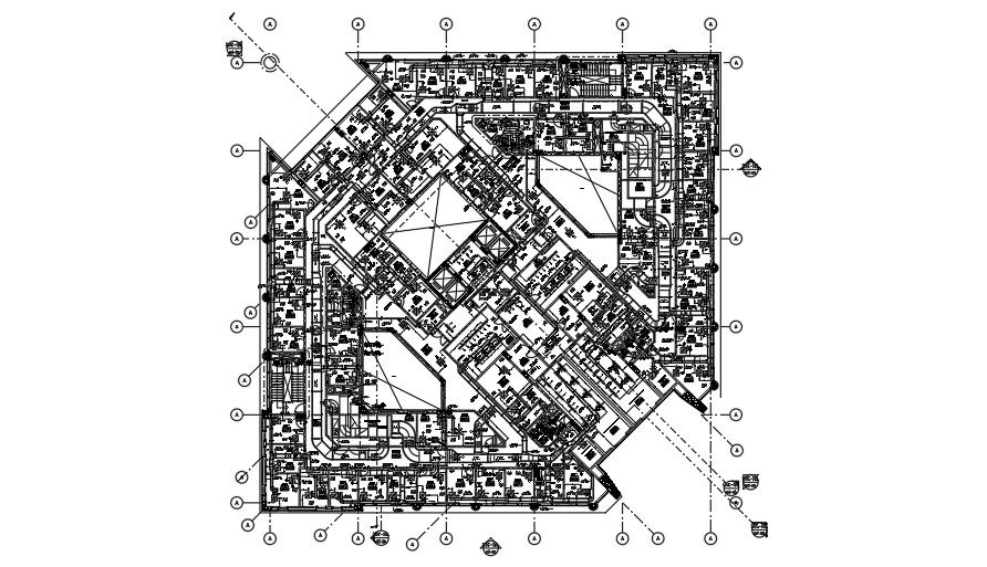 Service ducts in office buildings