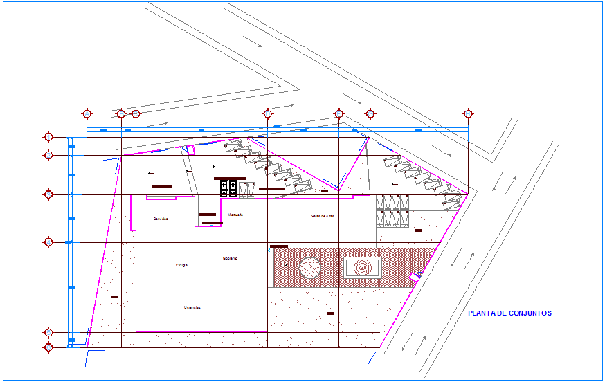 Set plan of clinic dwg file