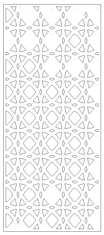 Set decorative card for cutting Geometric figures pattern Laser cut panel Vector illustration DWG autoCAD drawing
