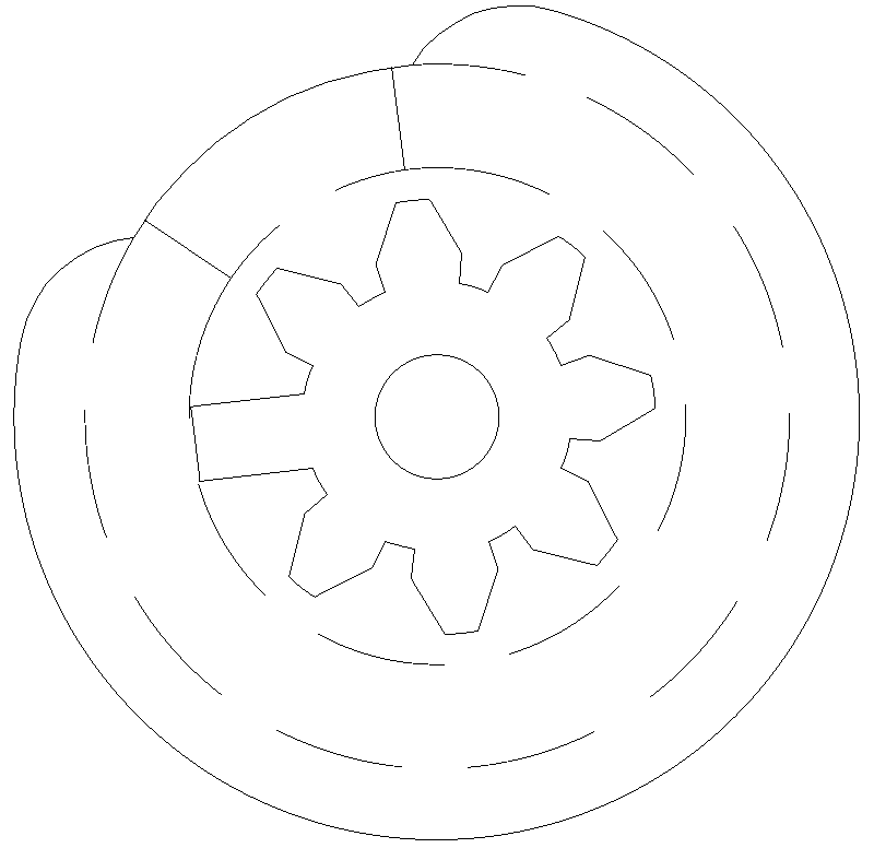 Settings Gear Engine Configuration DWG AutoCAD Drawing