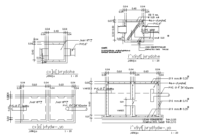 Sewer Chamber Plan and Section CAD Drawing Download DWG File
