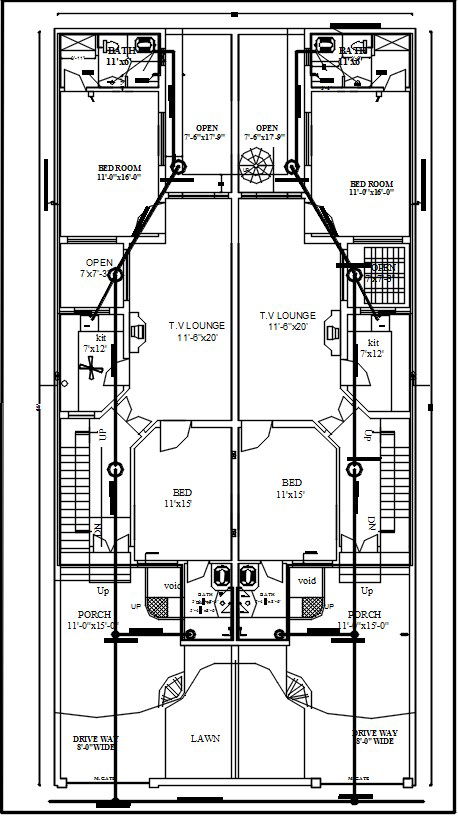 Sewerage pipe hole drawing for a house in AutoCAD 2D Drawing