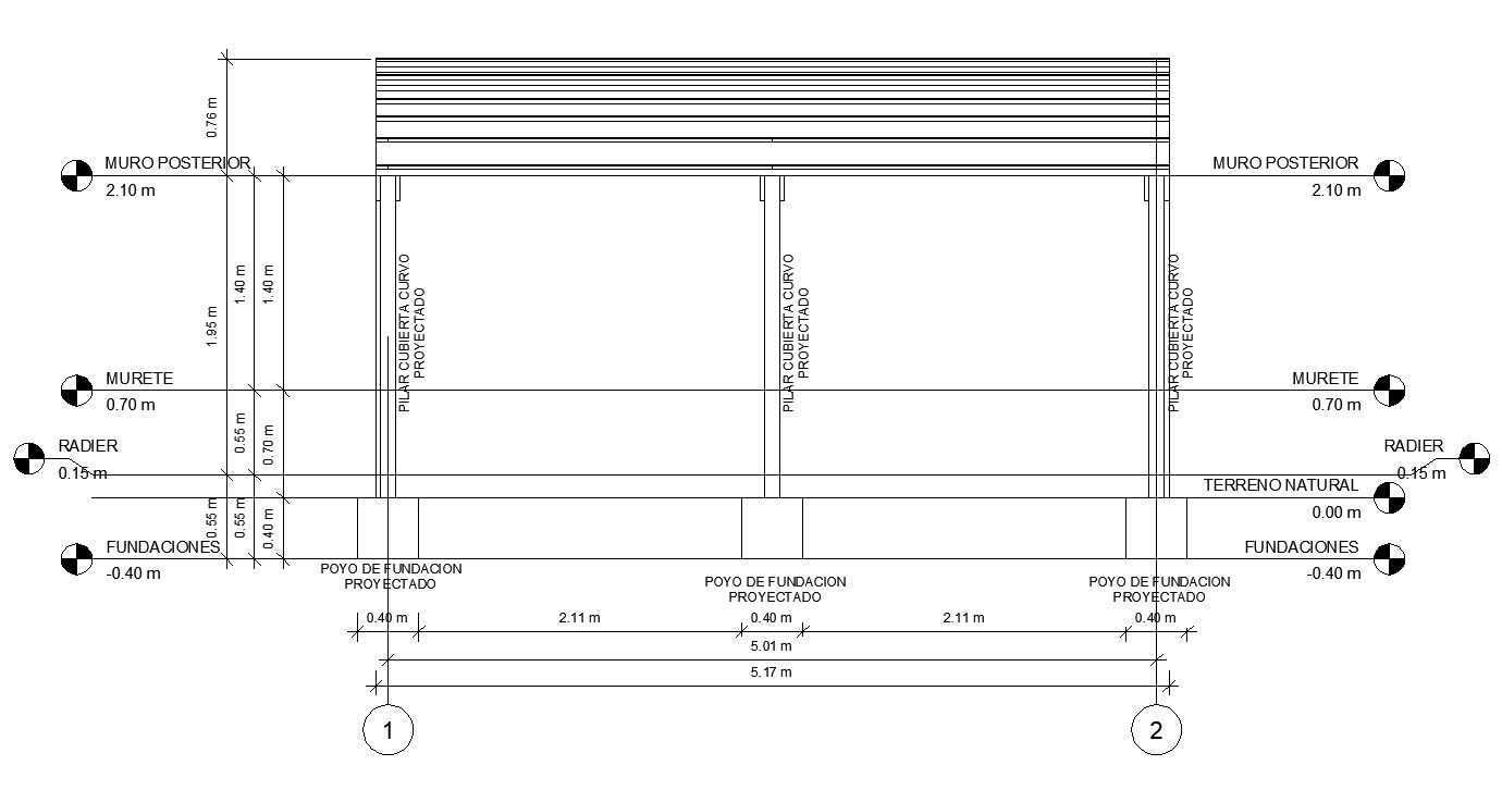 Shade structure detail 2d view CAD block layout file in dwg format