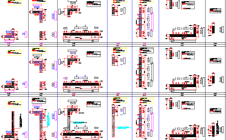 Shares wall construction details of pent house dwg file