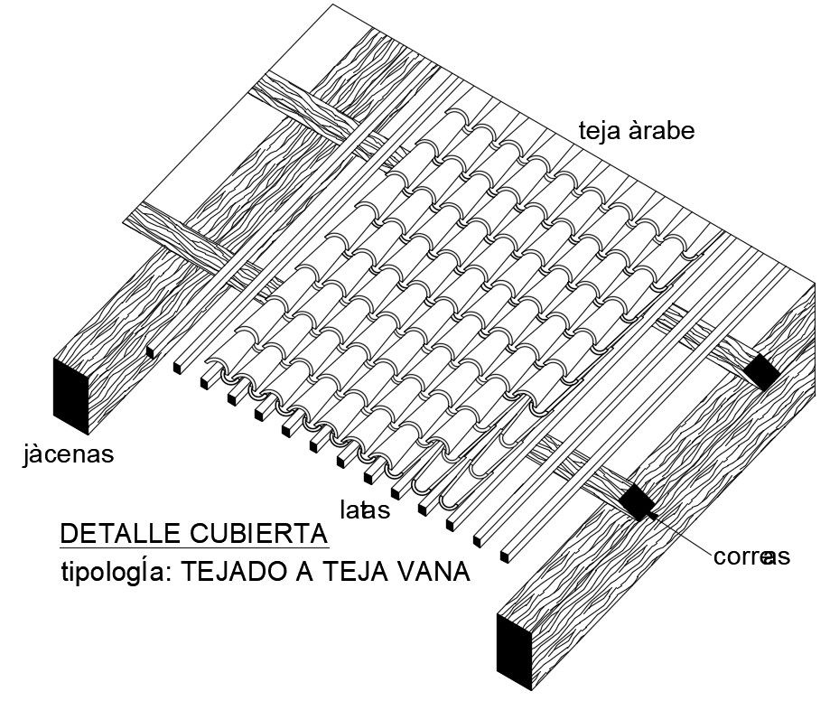 Shed Roof Covering CAD Drawing